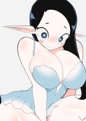 1girl 1girls akisas99 background big_boobs big_breasts black-haired_female black_eyebrows black_hair blank_background blue-eyed_female blue_clothes blue_dress blue_eyes blue_outfit blue_topwear breasts busty busty_female busty_girl closed_mouth_smile clothes dark_hair dress hourglass_figure huge_boobs huge_breasts large_boobs large_breasts lean_figure monotone_background narrow_waist nervous nervous_expression nervous_face nervous_female nervous_smile oc one_color_background original original_art original_artwork original_character original_female_character outfit plain_background plump_breasts shy shy_expression shy_female shy_girl shy_smile slender_body slender_waist slim_female slim_waist smile smiley_face smiling smiling_at_viewer solid_color_background topwear white_background wide_hips