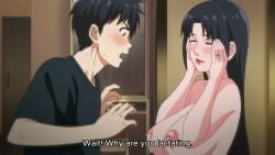 1boy 1girl 1girls 2023 20s age_difference animated apologizing armpit_crease armpit_lips armpits arms_up audible_speech bare_shoulders bed bedroom black_eyes black_hair black_shirt blush breast_sucking breastfeeding breasts breasts_milk breasts_squeezed_together closed_eyes collarbone completely_nude drooling drunk embarrassed english_subtitles english_text female grabbing_another's_breast grabbing_own_breast grey_eyes groping groping_breast hand_on_own_face hentai_series huge_breasts indoors japanese_audio jewelry lactation large_breasts licking_nipple lips lipstick long_hair looking_at_another's_breasts looking_at_breasts looking_up lying makeup mature_female milk milk_drip milking milking_breasts mole mole_under_mouth mother_and_child mother_and_son my_mother_the_animation nail_polish navel nipple_stimulation nipples nont_(xter) nude nush_(xter) open_mouth parent_and_child parted_lips projectile_lactation red_lips ring saliva saliva_trail shirt short_hair sideboob sidelocks smile sound sweat t-shirt tagme tongue tongue_out video wedding_band xter
