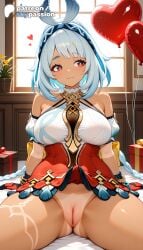 1girls 2026 ai_assisted ai_generated anime braid dark_skin female_genitalia genitals genshin_impact hi_res high_quality high_resolution highres hoyoverse mihoyo mualani_(genshin_impact) patreon patreon_username pubic_tattoo pussy skypassion stable_diffusion tattoo uncensored_pussy uncensored_vagina watermark
