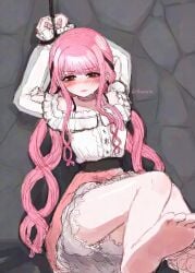 bondage captured captured_female captured_heroine infinity_nikki nikki_(infinity_nikki) pink_hair pink_hair_female