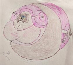 artist_request big_breasts breasts cleavage female furry huge_breasts hyper_breasts inflation tagme thick_thighs wide_hips