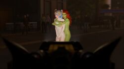 batmobile bystanders caught caught_naked cherrynsfw classic_enf_pose completely_naked completely_naked_female completely_nude completely_nude_female covering_breasts covering_crotch embarrassed_nude_female enf fortnite harley_quinn harley_quinn_(fortnite) naked naked_female nude nude_female poison_ivy poison_ivy_(fortnite) public public_exposure public_humiliation public_indecency public_nudity