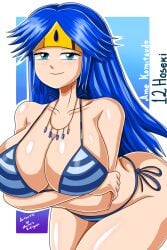 12_hoseki ame_komitsudo big_breasts bikini curvaceous happy_female milf original_character rodriguesd-marcelo seductive_look seductive_smile slight_blush thick_thighs tiara