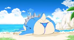 big_ass bikini bubble_butt feral huge_ass lapras pokémon_(species) pokemon swimsuit thelunarmoon thong