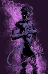 blue_body blue_fur kurt_wagner male_only male_pinup marvel mutant nightcrawler pinup pinup_pose pubic_hair tail x-men