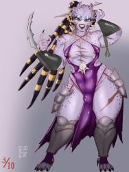 1boy alien alien_only ambush_(trap) baguette_(artist) bulge claws curvy fangs femboy green_skin lactating lactating_nipples lactation male male_lactation male_only manboobs nipples pecs predator_(franchise) puffy_nipples purple_skin scar small_penis solo testicles thick_thighs trap yautja