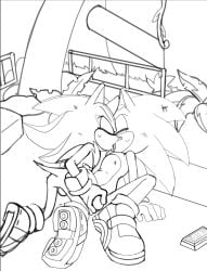 anthro ass balls bodily_fluids closed_eyes clothing duo eulipotyphlan footwear footwear_only french_kissing genital_fluids genitals hedgehog hi_res kissing male male/male mammal monochrome mostly_nude penis precum sega senshion shadow_the_hedgehog shoes shoes_only sonadow sonic_(series) sonic_the_hedgehog sonic_the_hedgehog_(series) sweat