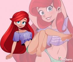 1girls ariel blue_eyes cherrypix disney disney_princess long_hair ralph_breaks_the_internet red_hair tagme the_little_mermaid