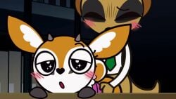 1boy 1boy1girl 1girls accurate_art_style aggressive_retsuko animated anthro anthro_on_anthro canaryprimary doggy_style duo female from_behind_position front_view furry male male/female sanrio sex smooth_fur tsunoda unfinished