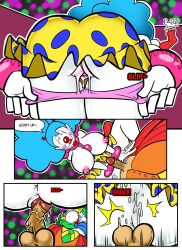 1girls 2023 balls big_breasts blue_hair bongo_(bal) camera clown clown_girl cowl creamypastatc nipples original original_character panties penis penis_in_pussy pornography pussy removing_panties tagme