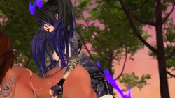 3d abs ass big_ass big_breasts big_butt black_hair bovine breasts charlottevr colored cow_girl doggy_style dominant domination femdom forest futa_on_female futanari goth goth_girl goth_milf mommy mommy_kink mother nipples nsfw outdoors outside purple_hair strong_woman tagme thick thighs uncensored video vrchat vrchat_avatar vrchat_model