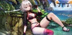 ai_generated bikini_top fate/grand_order jeanne_alter_(swimsuit_berserker) stable_diffusion swimsuit touchfluffytails yellow_eyes