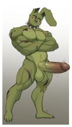 1boy 2023 2d 2d_(artwork) 2d_artwork 4_fingers abs animal_ears animal_humanoid anthro anthro_focus anthro_only anthro_solo arms_crossed background balls ballsack bara biceps big_balls big_cock big_dick big_penis big_testicles blush blushing_at_viewer border border_white cock collar completely_nude completely_nude_male dick digital_art digital_drawing digital_drawing_(artwork) digital_media digital_media_(artwork) digital_painting_(artwork) ear_piercing ear_ring earrings ears erect_penis erection eyebrow_piercing fingers five_nights_at_freddy's five_nights_at_freddy's_3 flush flushed fur furrrled furry furry_male furry_only furry_solo gay genitals glans green_body green_fur half-closed_eyes happy_trail hi_res high_resolution highres huge_balls huge_cock huge_dick huge_penis huge_testicles humanoid humanoid_genitalia humanoid_penis lagomorph large_penis leporid leporid_humanoid lipstick lipstick_mark long_penis looking_at_viewer male male_focus male_only muscles muscular muscular_anthro muscular_arms muscular_male muscular_thighs nude nude_male pecs penis penis_out pierced_eyebrow piercing presenting_balls presenting_penis rabbit rabbit_humanoid retracted_foreskin scar_across_eye scar_on_face scars scottgames simple_background smooth_fur solo solo_focus solo_in_panel spiked_collar spikes springtrap springtrap_(fnaf) testicles thick_penis throbbing throbbing_penis toe_claws toes vein veiny veiny_penis watermark white_background