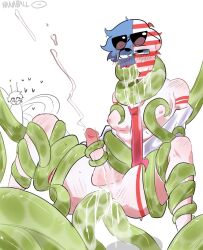 1boy cbananae countryhumans cum cum_in_mouth cum_on_anus gay gay_sex heart male male_only simple_background tagme tentacle tentacle_sex united_states_of_america_(countryhumans) white_background yaoi