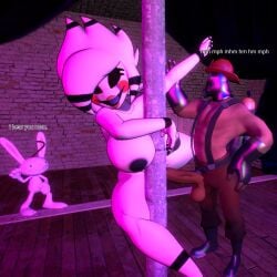 1girls 2boys 3d 3d_(artwork) big_penis black_eyes blush cally3d clazzey cryptiacurves fazclaire's_nightclub five_nights_at_freddy's five_nights_at_freddy's_2 fnaf fredina's_nightclub garry's_mod gas_mask marie_(cally3d) marie_(cryptia) marionette_(fnaf) max_(sam_and_max) nightclub nightclub_sex pole pole_dancing puppet_(cally3d) puppet_(fnaf) pyro scottgames sex tagme team_fortress_2 vaginal_penetration white_fur white_hair