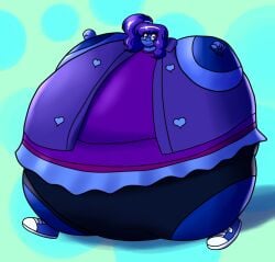 bigsychrome blueberry_inflation inflation spherical_inflation sunken_limbs tagme thick_thighs wide_hips