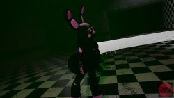 3d firenutter five_nights_at_freddy's looking_at_viewer looking_back presenting shadow_bonnie