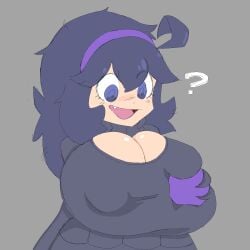 big_breasts breasts_bigger_than_head cleavage ghost grope haunter hex_maniac huge_breasts midiclips nipple_bulge pokémon_(species) pokemon pokemon_xy pokephilia question_mark