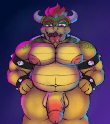 anthro bowser chubby male male_only mario_(series) martime muscular super_mario_bros._(2023_film)