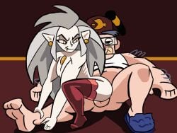 crossover cumming eda_clawthorne female gravity_falls male old_man raftyverse reverse_cowgirl_position stanley_pines straight_hair the_owl_house witch