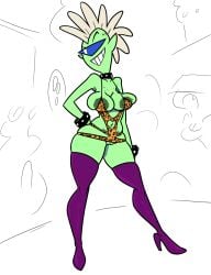 colored edit female_only green_eyes lord_dominator precarious_clothing punk_hair randomcartoon2 terrible_the_drawfag wander_over_yonder