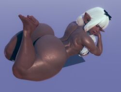 3d ass feet final_fantasy final_fantasy_xiv honey_select_2 huge_ass illusion_soft lalafell lying_on_stomach mary_muffin_(cobatsart) original randoxwando shortstack solo toes