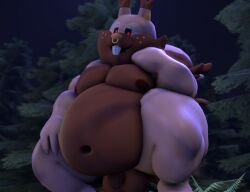 3d ass belly big_belly big_butt chubby fat greedent moobs mrrainbow nintendo nose_ring oc overweight pokemon pokemon_(species) source_filmmaker tagme