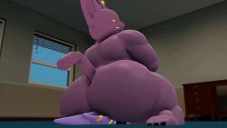 3d animated beerus belly big_butt champa chubby dragon_ball facesitting fat incest male_focus male_only moobs mrrainbow nude overweight source_filmmaker tagme