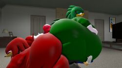 3d fat jet_the_hawk knuckles_the_echidna mrrainbow obese overweight sega sonic_(series) sonic_the_hedgehog source_filmmaker tagme