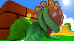 3d 3d_(artwork) ass big_ass big_butt big_penis big_thighs bubble_ass bubble_butt butt chubby crush cum curvy doggy_style fat green_body koopa koopa_troopa mario_(series) mrrainbow nintendo open_mouth outdoors overweight penis petey_piranha plant precum puffy_anus size_difference source_filmmaker super_mario_bros. super_mario_sunshine tagme tank_top thick thick_ass thick_butt thick_hips thick_thighs thighs tongue tongue_out white_tank_top wide_hips yellow_body