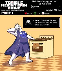 anthro big_breasts breasts chubby chubby_female closed_eyes dialogue english_text female maddieringtail maddierngtail text toriel undertale undertale_(series)