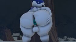 3d anus ass_focus balls belly big_butt chubby fat femboy gay jack_frost_(megami_tensei) mrrainbow overweight puffy_anus shin_megami_tensei source_filmmaker tagme yaoi