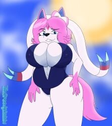 diane_(lemendigogoat) eeveelution pokemon pokemon_(species) slightly_chubby swimsuit sylveon tagme thespeedyraisin