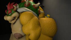 3d anthro anthro_only big_butt bowser facesitting fat koopa_troopa mario_(series) moobs mrrainbow nintendo overweight source_filmmaker tagme