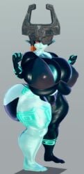 1girls female female_only hips honey_select_2 huge_ass huge_breasts illusion_soft imp_midna midna randoxwando solo the_legend_of_zelda twilight_princess