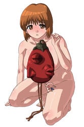 1boy 1girls behelit berserk blush crossover fairy female idolmaster male nude puck_(berserk) yukiho_hagiwara