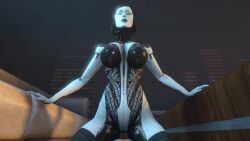 1boy 1girls 3d animated athletic athletic_female breasts cowgirl_position edi female female_focus human human_on_robot human_penetrating light-skinned_male male male/female mass_effect pov riding robot robot_girl sex sfm skeletron27 sound source_filmmaker straight tagme video