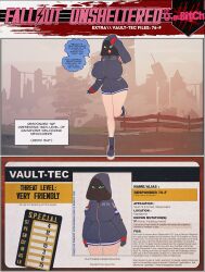 bethesda_softworks breasts character_request character_sheet colored comic comic_page dialogue english english_text fallout responder_76-f speech_bubble tagme text thekite thick_thighs unsheltered wide_hips