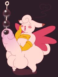 anal_beads anthro balls big_penis clefable genitals huge_cock humanoid_genitalia humanoid_penis hyper hyper_genitalia hyper_penis nintendo penetration penis pokemon sex_toy solo urethral urethral_bulge urethral_penetration yowesephth