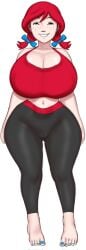 1girls big_breasts breasts cleavage deedee89 female female_only freckles freckles_on_face grey_impact hips_wider_than_shoulders huge_breasts huge_hips large_breasts large_hips mascot real_person red_hair small_waist smile smiling wendy's wendy_thomas wide_hips