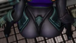 3d animated ass ass_focus ass_shake black_hair bodysuit female from_above from_behind from_below gloves gradient_hair huge_ass jiggle kishi multicolored_hair paladins purple_hair shiny shiny_clothes shiny_hair short_hair skin_tight skye_(paladins) solo tagme thick_thighs tight_pants twerking video