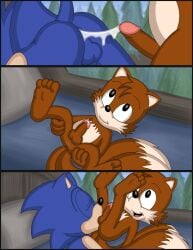 absurd_res anal anthro archie_comics bed bodily_fluids canid canine comic cum cum_in_ass cum_inside duo eulipotyphlan fox furniture genital_fluids hedgehog hi_res male male/male mammal omatic oral rimming sega sex sonic_(series) sonic_the_hedgehog sonic_the_hedgehog_(archie) sonic_the_hedgehog_(comics) sonic_the_hedgehog_(series) tails tails_the_fox whoreomatic yaoi young