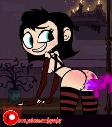 1girls 2018 animated armwear bell_haircut big_breasts black_hair black_lipstick blue_eyes color commission digital_media_(artwork) fangs female floating_penis ghost gif gloves happy_female horny_female hotel_transylvania hotel_transylvania:_the_series j-madeye lipstick lowres mavis_dracula perky_breasts sharp_teeth slim_girl smiling sony_pictures_animation thighhighs thin_arms thin_female thin_waist uncensored vagina vaginal_insertion vaginal_penetration vampire vampire_girl
