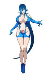 1girls alternate_breast_size big_ass big_breasts bikini blue_hair female_only high_school_dxd huge_breasts kalawarner light-skinned_female light_skin long_hair solo thick_ass thick_legs thick_thighs yellow_eyes yxyyxy