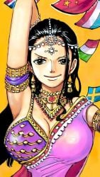 big_breasts edit edited female female_only huge_breasts large_breasts nico_robin oda_eiichirou official_artwork_edit one_piece post-timeskip small_waist tagme third-party_edit tiny_waist