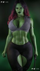 1girls 3d abs ass athletic athletic_female big_ass big_breasts black_hair breasts cga3d curvy curvy_female erotichris female female_only gamora green-skinned_female green_eyes green_lipstick green_skin guardians_of_the_galaxy gym_uniform hi_res large_breasts looking_at_viewer marvel marvel_cinematic_universe muscular muscular_female patreon_username pink_hair solo solo_female straight_hair sword thick_thighs tights twitter_username two_tone_hair voluptuous voluptuous_female wide_hips zoe_saldana