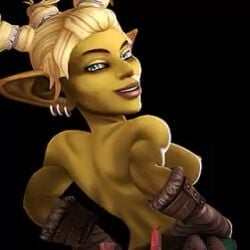 1girls 3d animated blizzard_entertainment blonde_hair goblin goblin_(warcraft) goblin_female green_skin loop no_sound original_character tagme video vixella_vexfire warcraft wink world_of_warcraft wreckerscartel