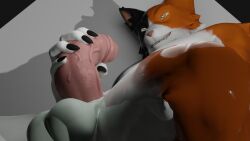 3d_(artwork) 54321awesome 5_fingers anthro blender_(disambiguation) digital_media_(artwork) domestic_cat felid feline felis fingers furry hi_res male mammal masturbation