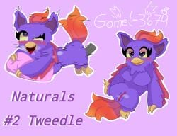 big_blue_bubble bird gamel3679 my_singing_monsters my_singing_monsters:_dawn_of_fire purple_body purple_fur tweedle_(my_singing_monsters)