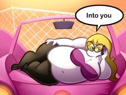 belly big_belly car daisuki_rap_(rhythm_tengoku) fat fat_fetish fetish headphones lolwutburger lwbafterdark mc_adore nintendo overweight overweight_female rhythm_heaven rhythm_heaven_fever rhythm_tengoku sora_(rhythm_tengoku) stomach sunglasses